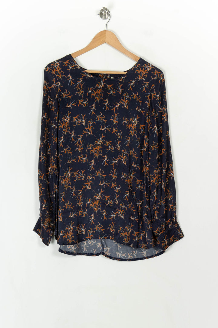 Blouse Bleu Marine et Orange - Taille L/40 de la marque La Fée Maraboutée | PARAD119286 - Vendu par Paradigme - Image 2