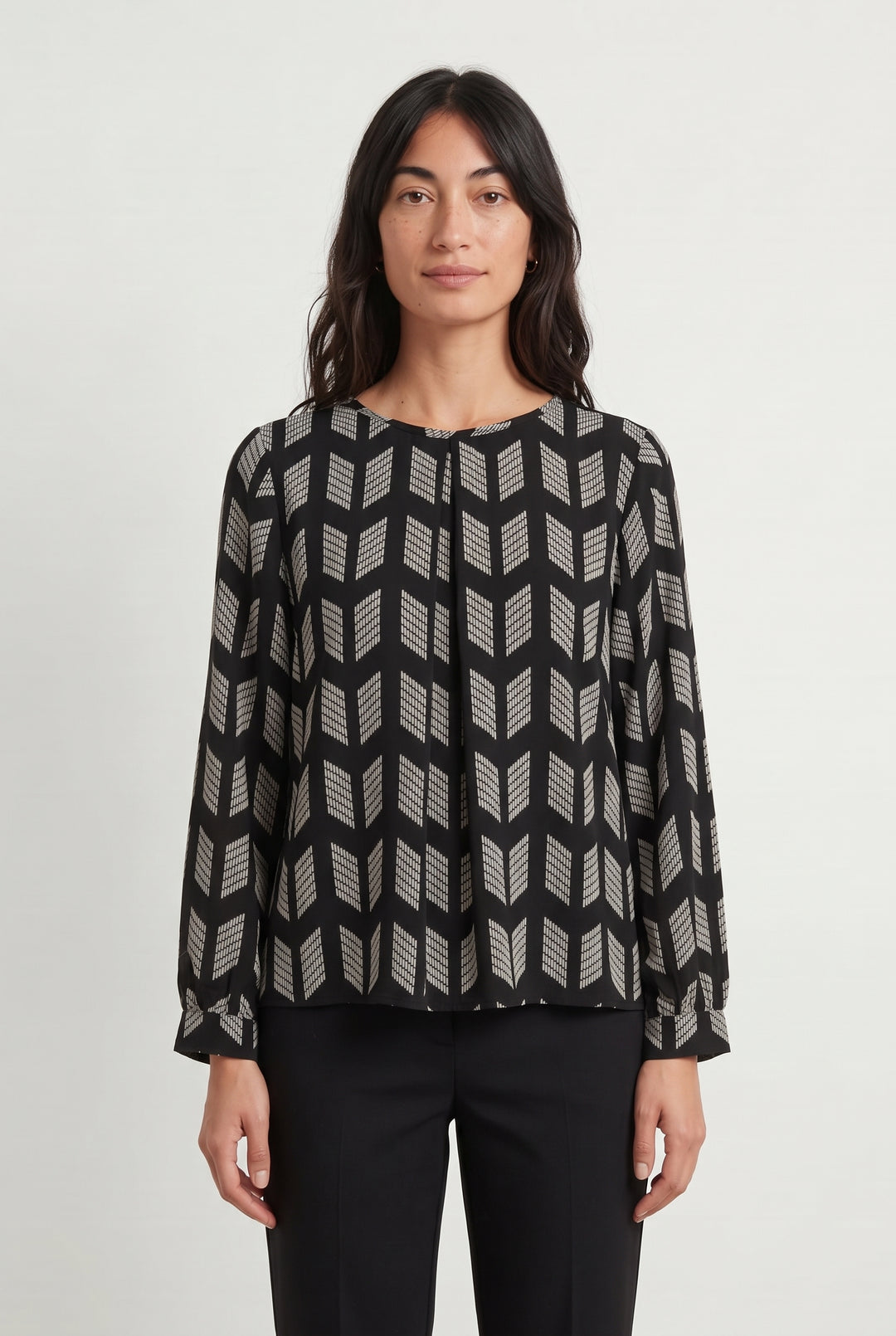 Blouse Noire et Blanche - Taille M/38 de la marque La Fée Maraboutée | PARAD119287 - Vendu par Paradigme - Image 1