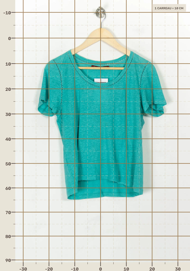 Tee-shirt Vert - Taille M/38 de la marque Comptoir des Cotonniers | PARAD119291 - Vendu par Paradigme - Image 4