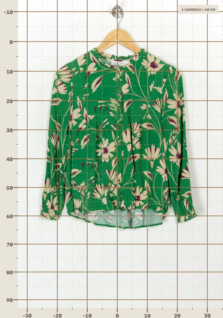 Blouse Verte et Écrue - Taille S/36 de la marque La Petite Etoile | PARAD119295 - Vendu par Paradigme - Image 4