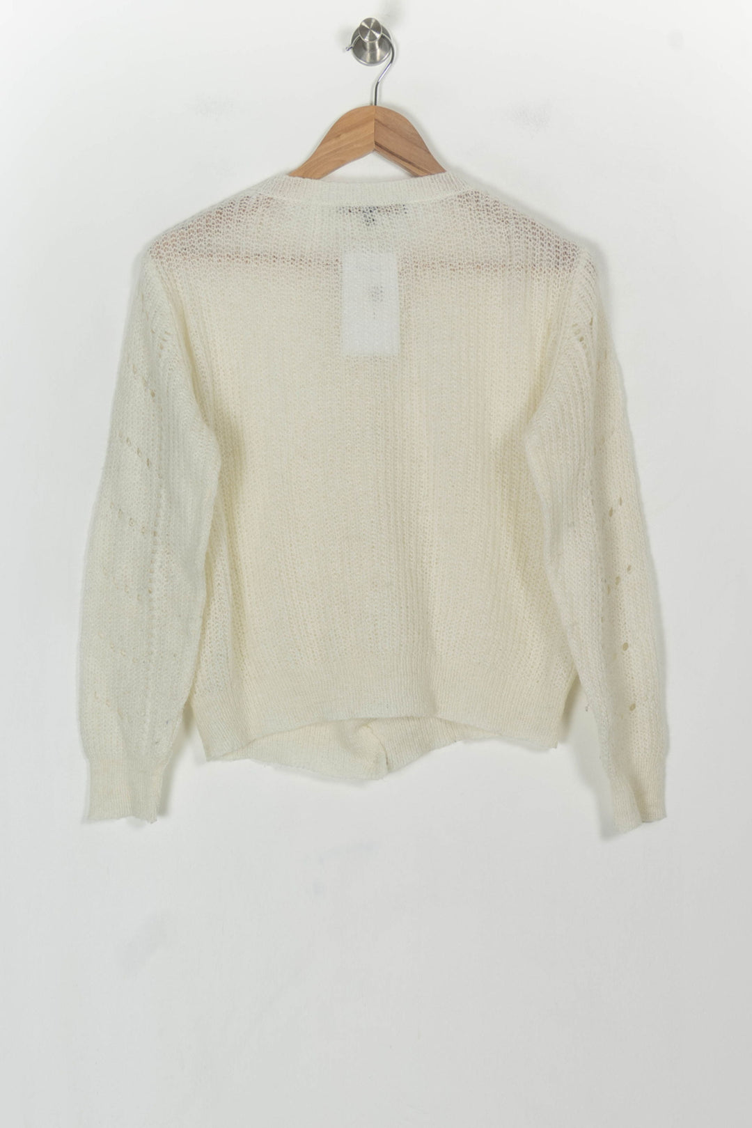 Cardigan Blanc - Taille S/36 de la marque La Fée Maraboutée | PARAD119296 - Vendu par Paradigme - Image 5