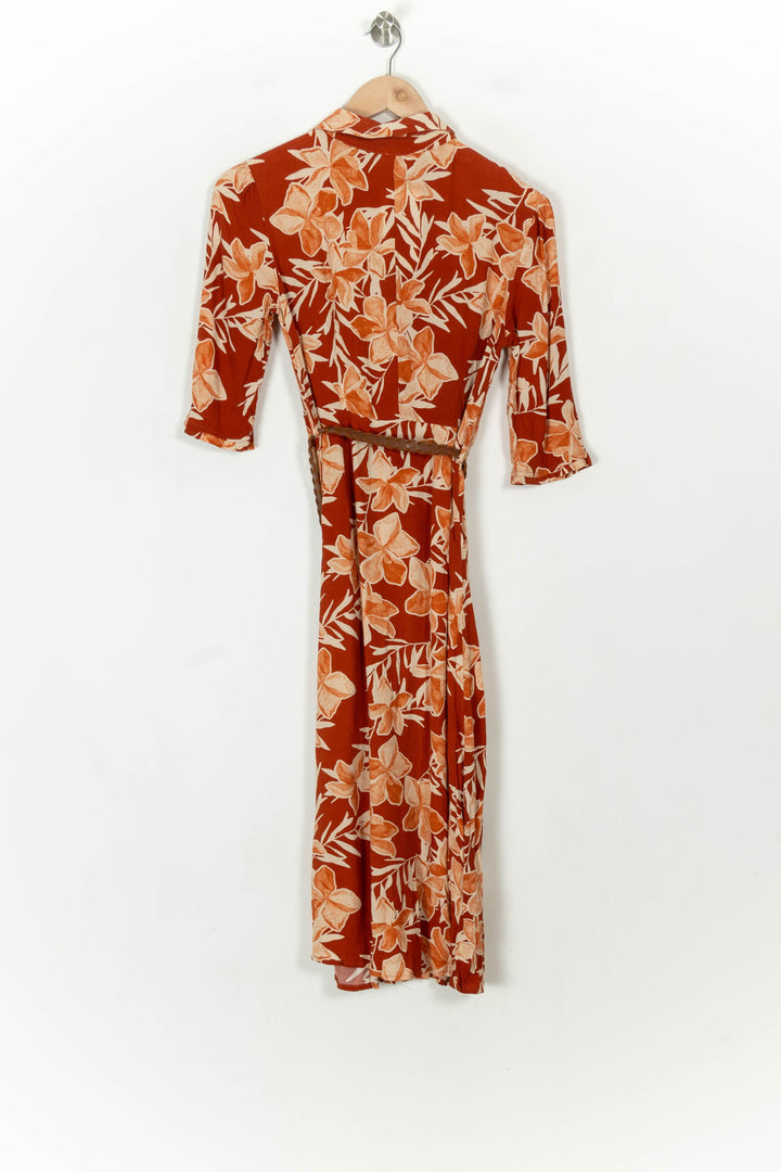 Robe Chemisier Rouge et Beige - Taille S/36 de la marque Grace &amp; Mila | PARAD119300 - Vendu par Paradigme - Image 5