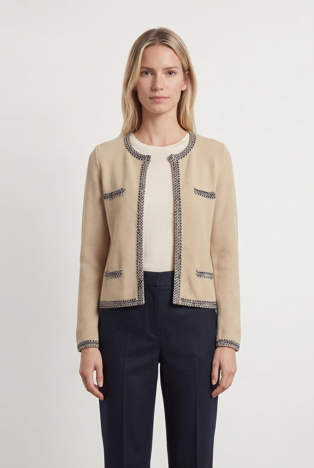 Veste Tricot Beige et Noir - Taille S/36 de la marque Weill | PARAD119311 - Vendu par Paradigme - Image 1