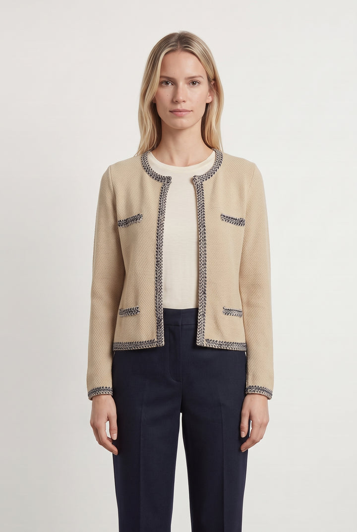 Veste Tricot Beige et Noir - Taille S/36 de la marque Weill | PARAD119311 - Vendu par Paradigme - Image 1