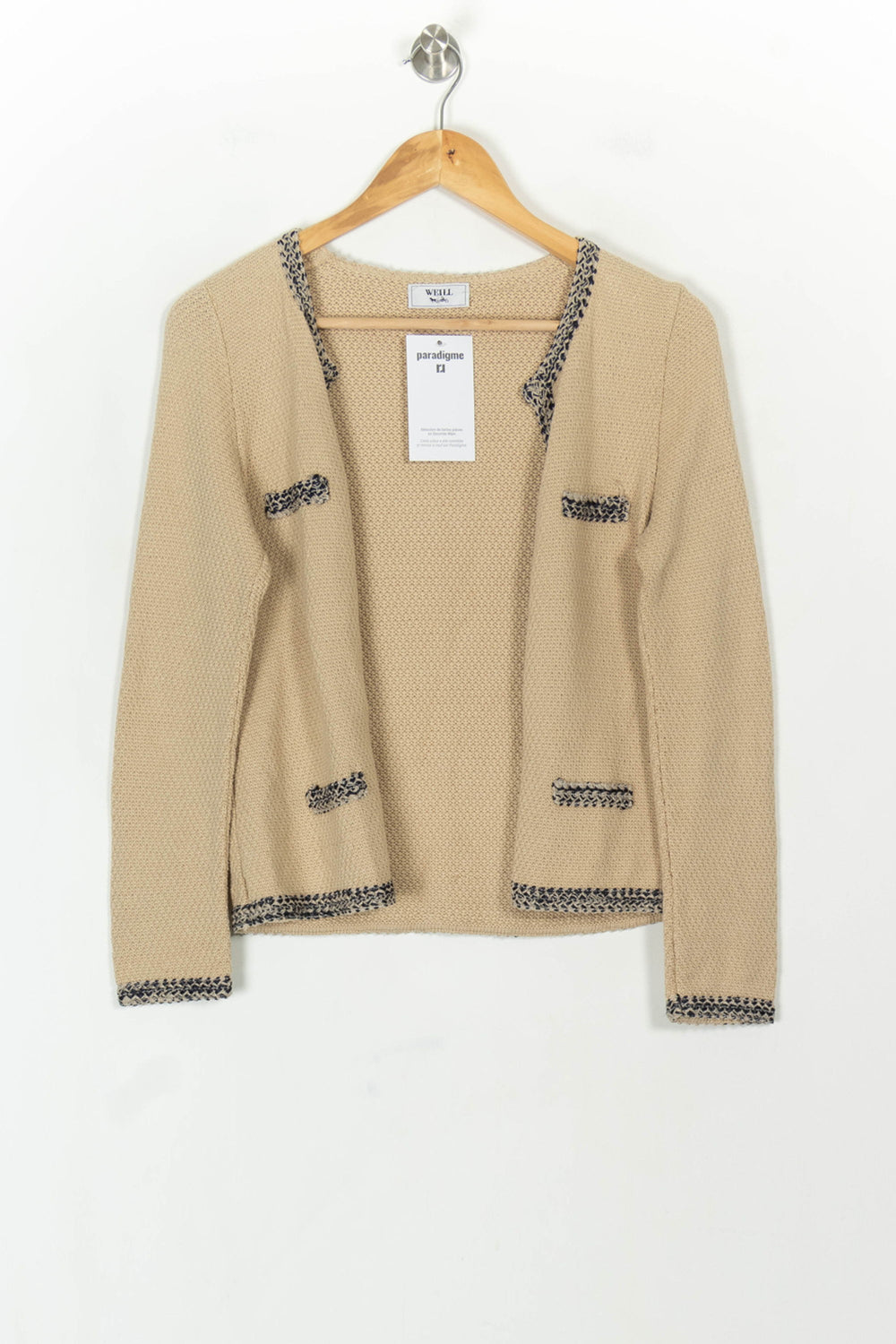 Veste Tricot Beige et Noir - Taille S/36 de la marque Weill | PARAD119311 - Vendu par Paradigme - Image 2