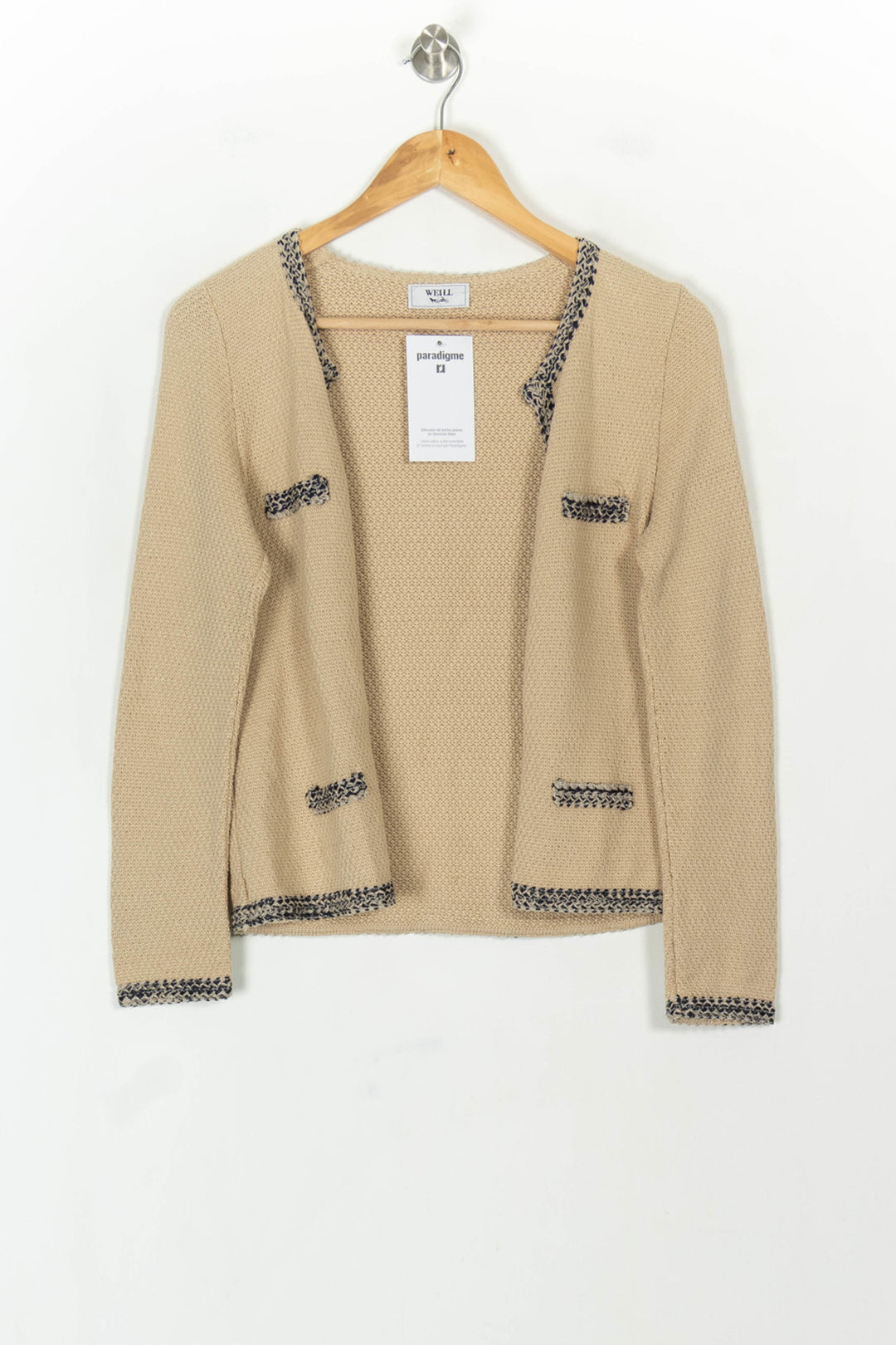 Veste Tricot Beige et Noir - Taille S/36 de la marque Weill | PARAD119311 - Vendu par Paradigme - Image 2