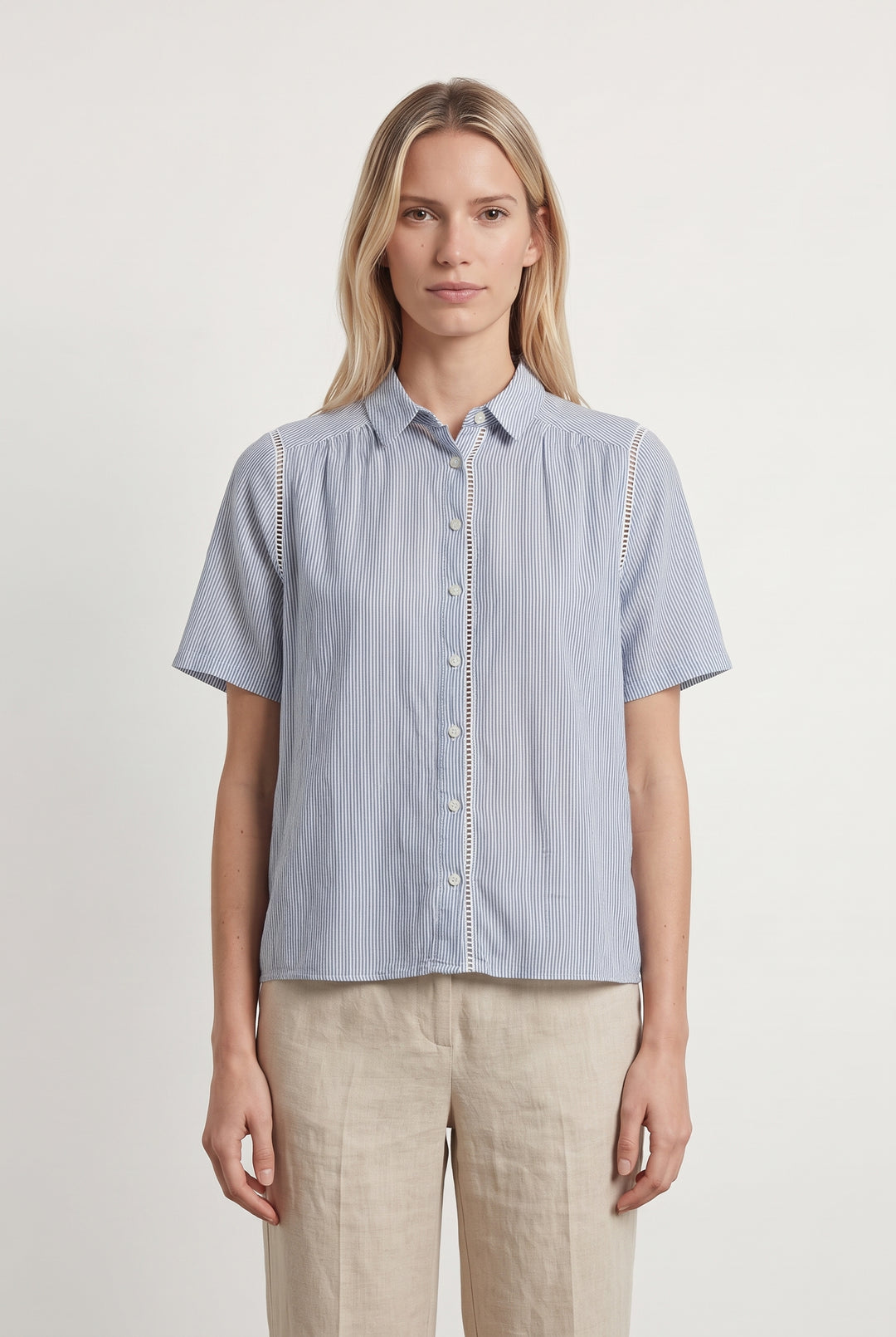 Chemise Bleu et Blanc - Taille M/38 de la marque Sud express | PARAD119315 - Vendu par Paradigme - Image 1
