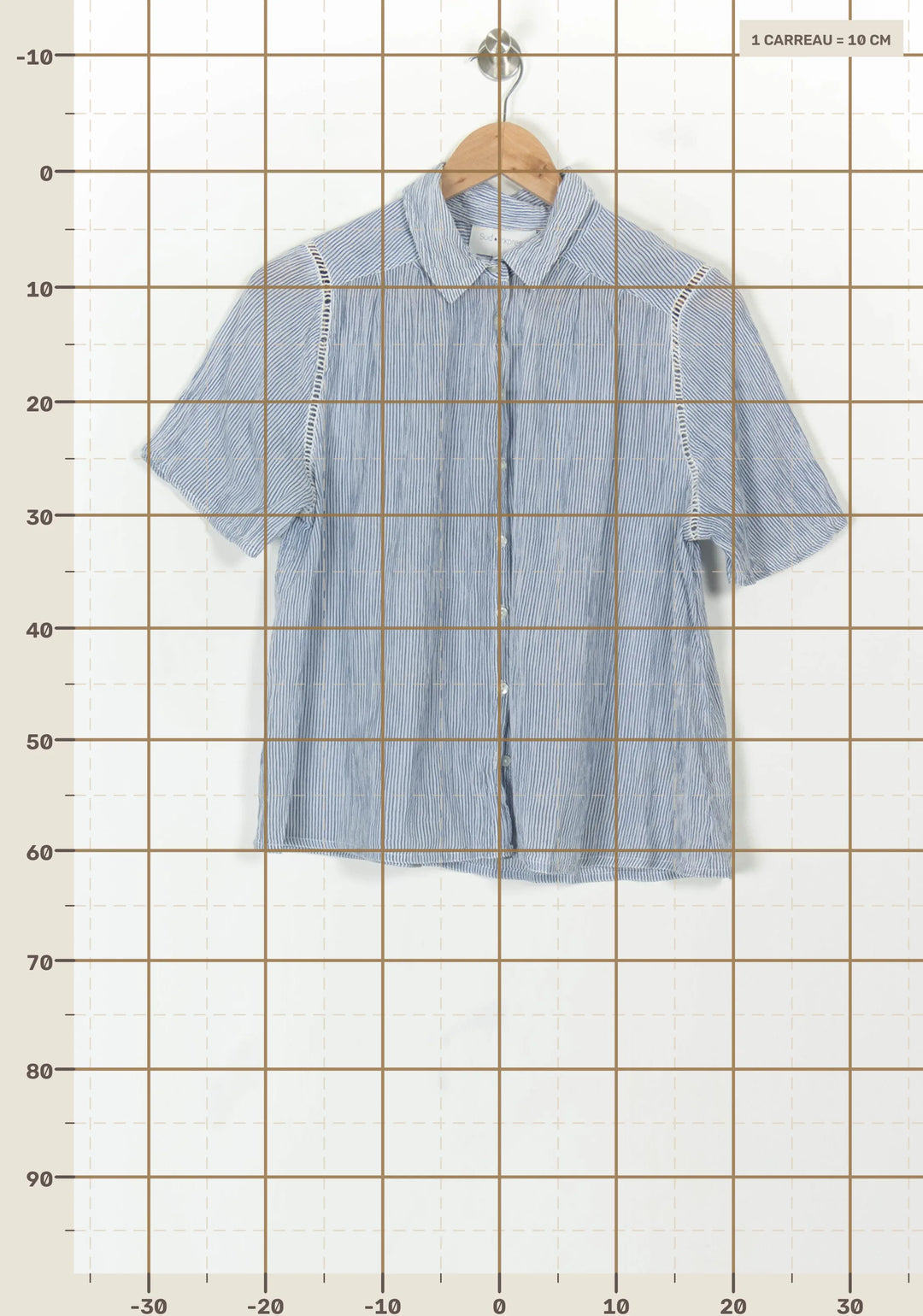 Chemise Bleu et Blanc - Taille M/38 de la marque Sud express | PARAD119315 - Vendu par Paradigme - Image 4
