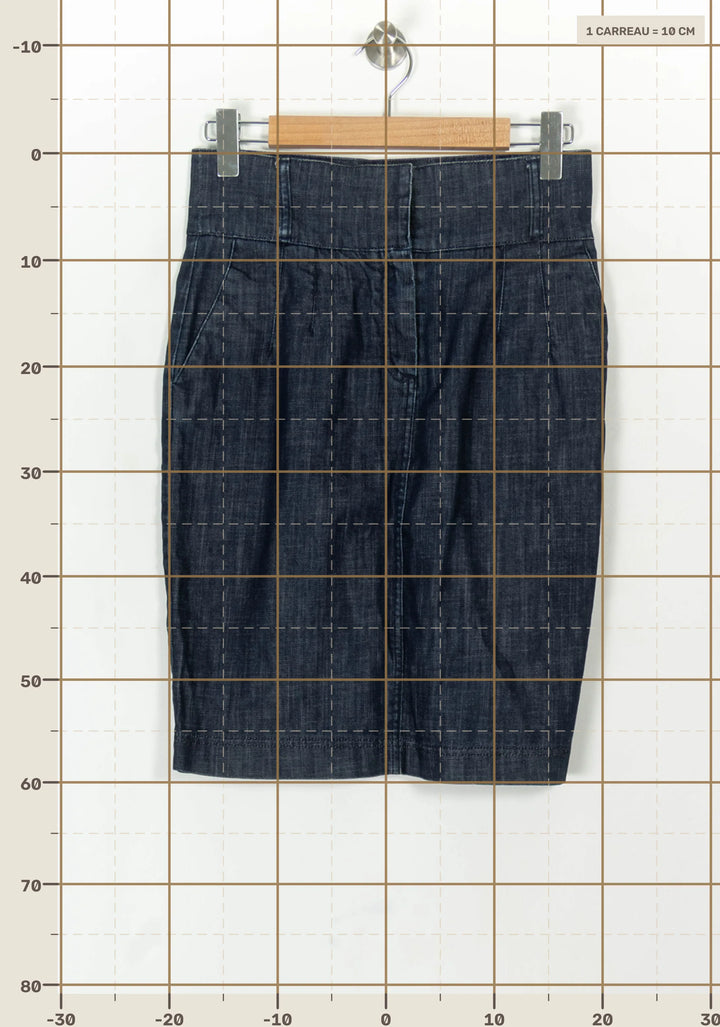 Jupe Crayon Bleu - Taille L/40 de la marque Comptoir des Cotonniers | PARAD119318 - Vendu par Paradigme - Image 4