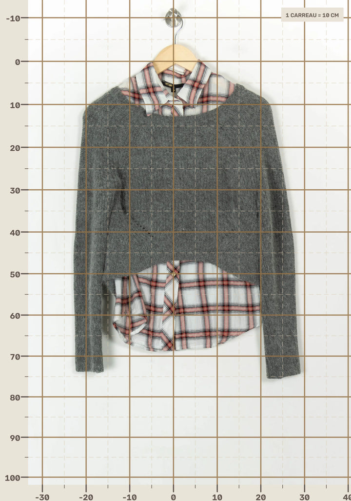 Pull Gris - Taille M/38 de la marque Maje | PARAD119323 - Vendu par Paradigme - Image 4