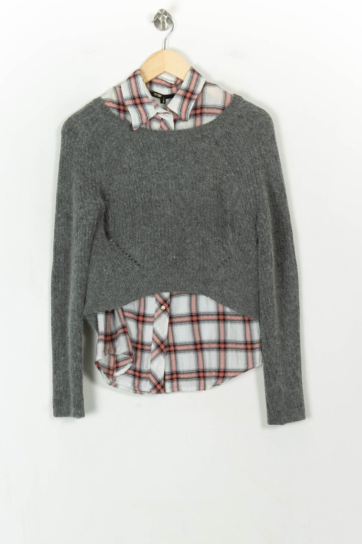 Pull Gris - Taille M/38 de la marque Maje | PARAD119323 - Vendu par Paradigme - Image 2