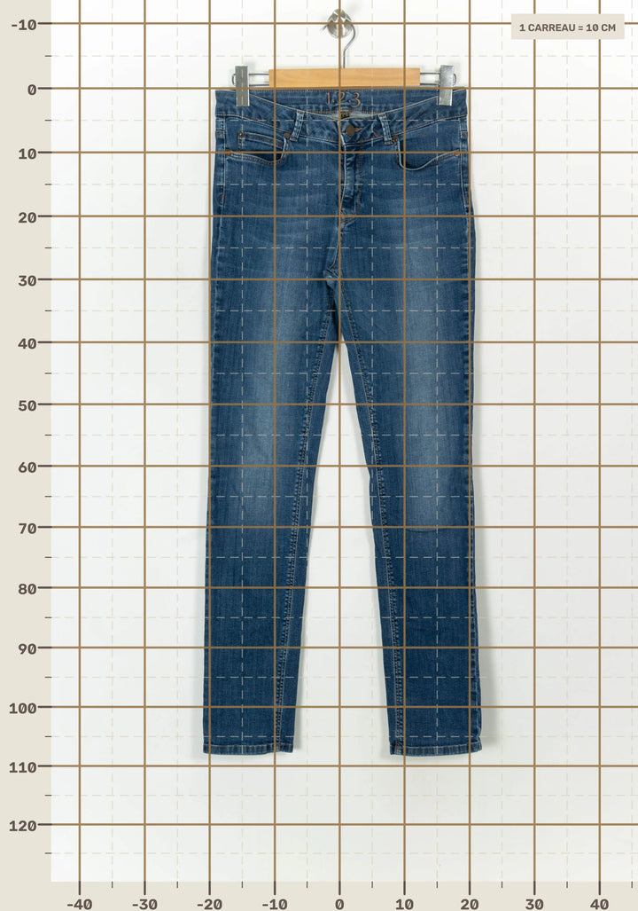 Jean Slim Bleu - Taille L/40 de la marque Maison 123 | PARAD119327 - Vendu par Paradigme - Image 4