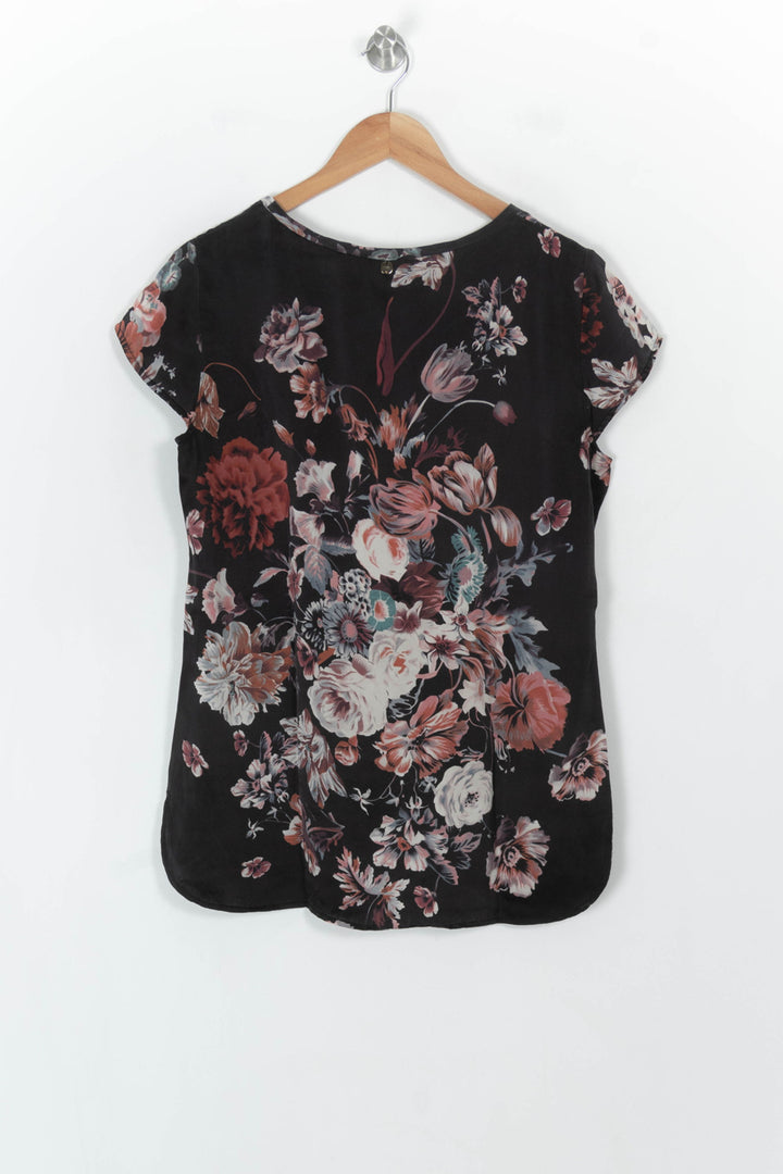 Blouse Fleurie Noire et Rose - Taille XXXL/46 de la marque Liu Jo | PARAD119329 - Vendu par Paradigme - Image 5