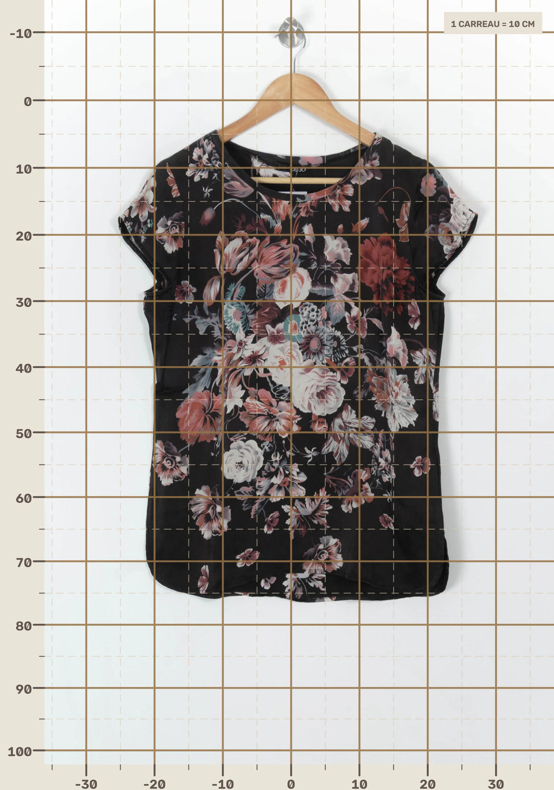 Blouse Fleurie Noire et Rose - Taille XXXL/46 de la marque Liu Jo | PARAD119329 - Vendu par Paradigme - Image 4