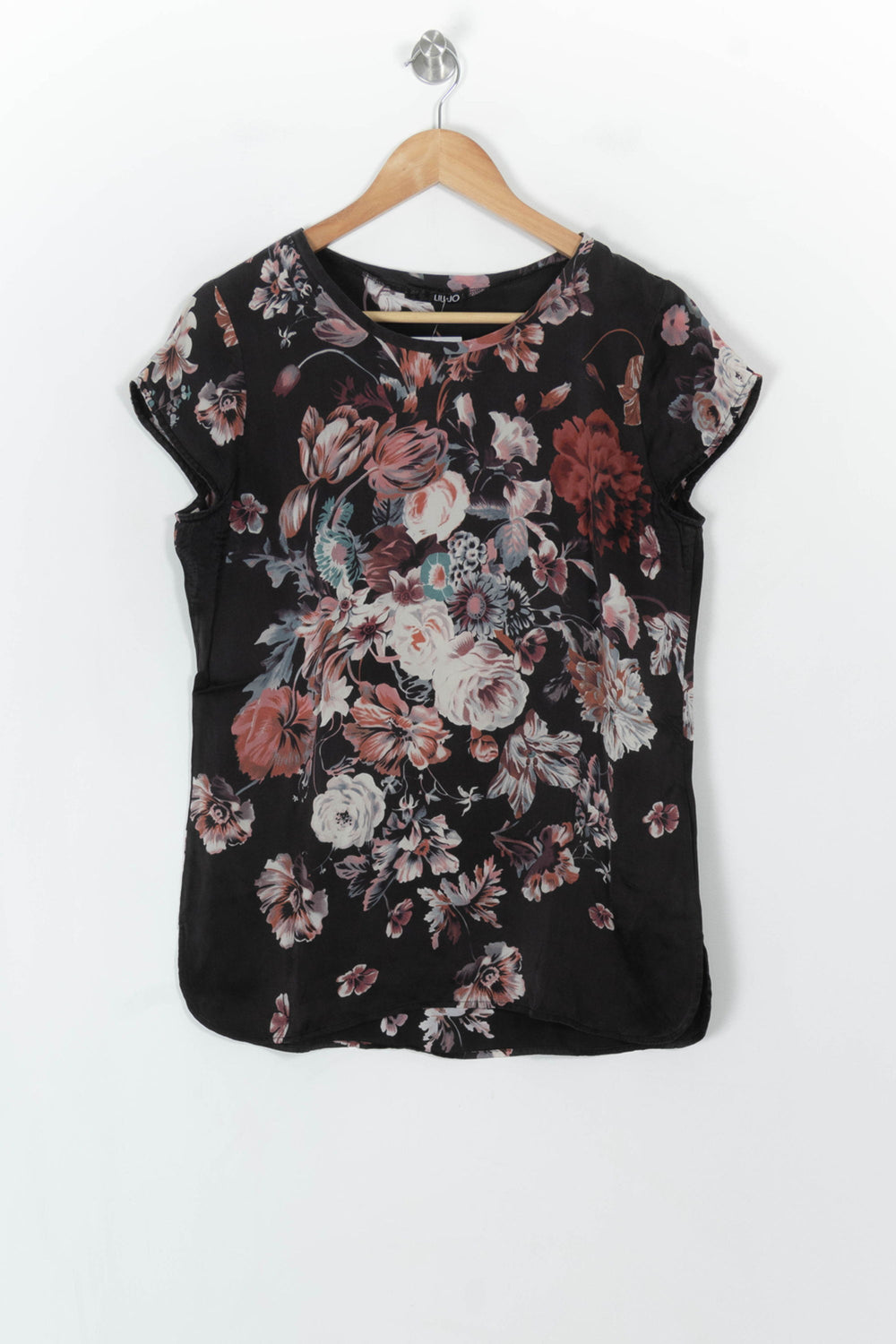 Blouse Fleurie Noire et Rose - Taille XXXL/46 de la marque Liu Jo | PARAD119329 - Vendu par Paradigme - Image 2