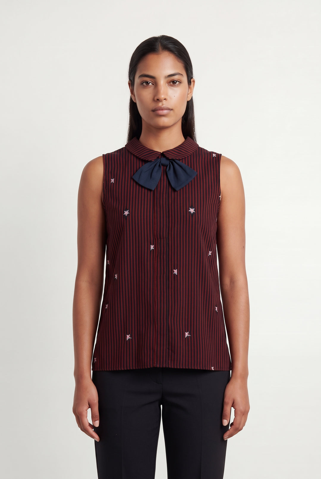 Blouse Sans Manches Rayée Rouge et Bleu - Taille L/40 de la marque Grace &amp; Mila | PARAD119331 - Vendu par Paradigme - Image 1