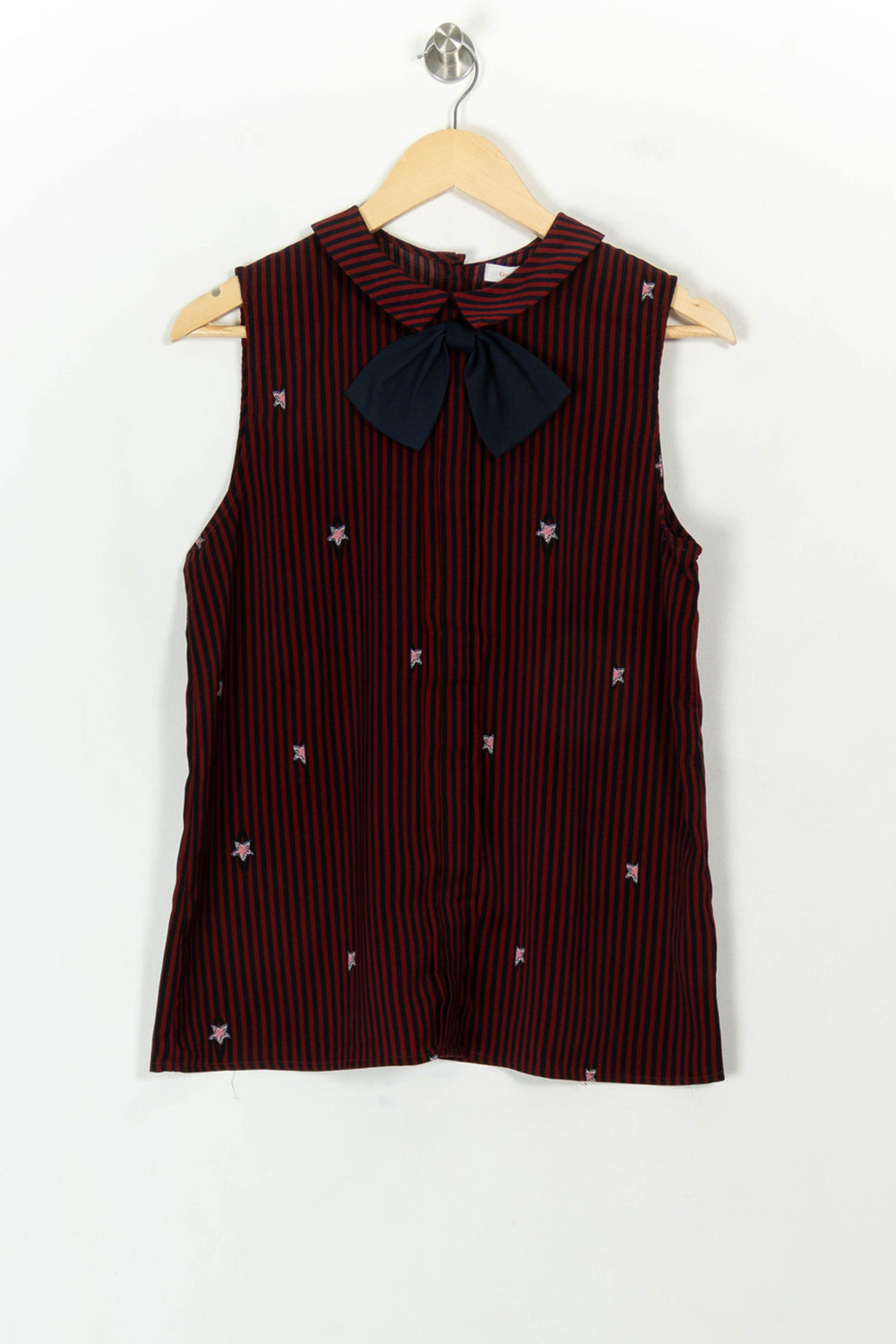 Blouse Sans Manches Rayée Rouge et Bleu - Taille L/40 de la marque Grace & Mila | PARAD119331 - Vendu par Paradigme - Image 2