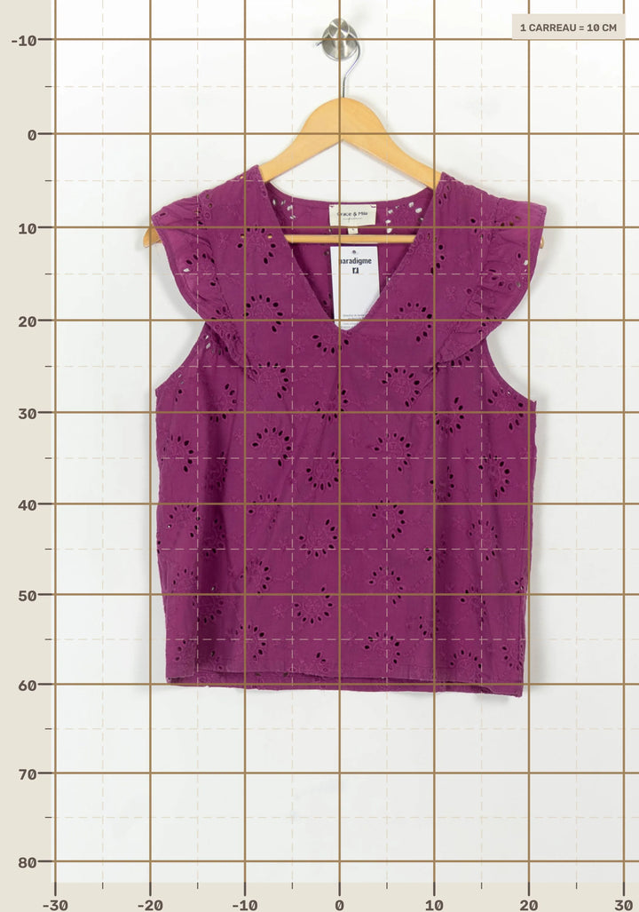 Blouse Violet - Taille L/40 de la marque Grace &amp; Mila | PARAD119332 - Vendu par Paradigme - Image 4