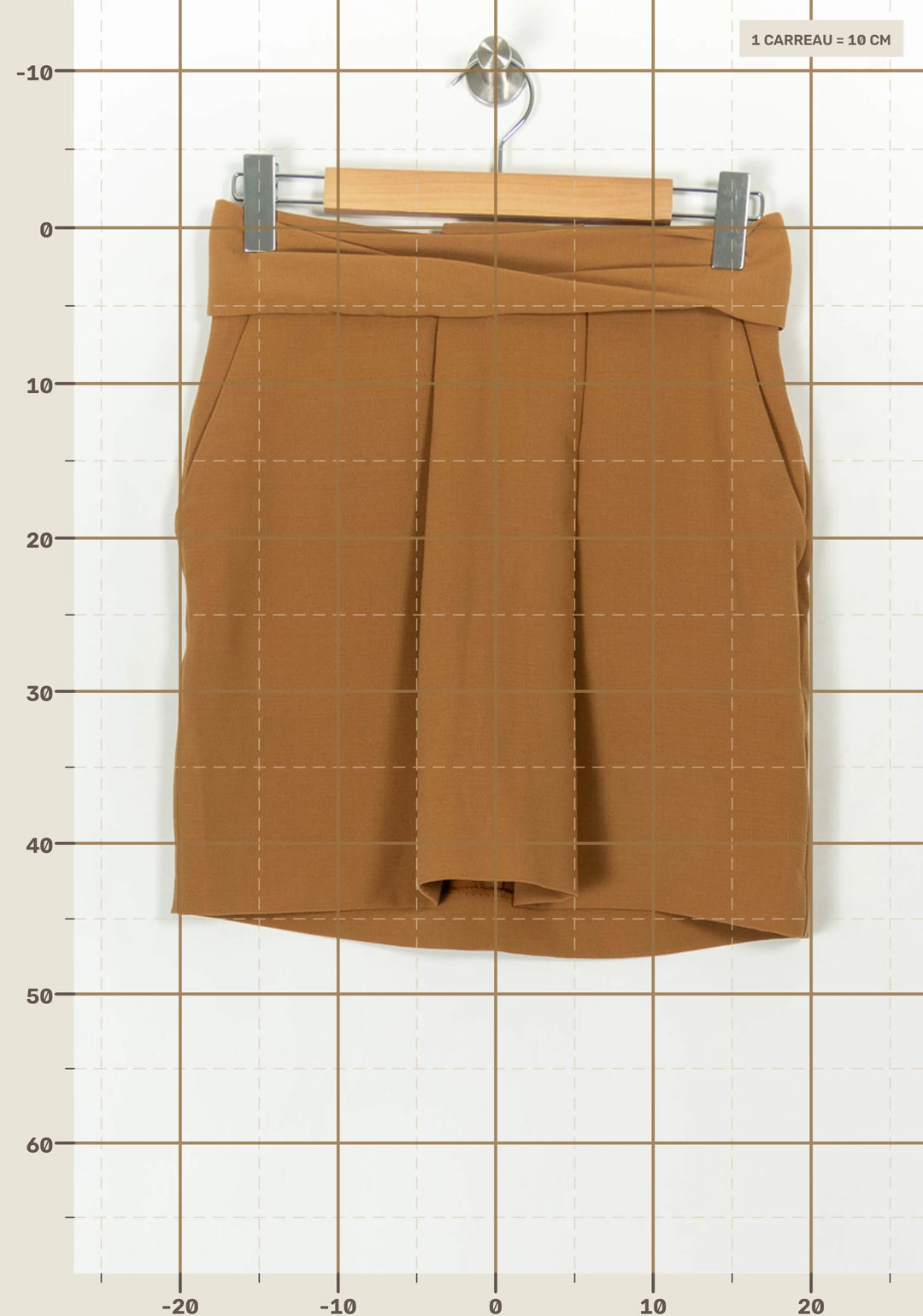 Jupe Courte Marron - Taille M/38 de la marque IKKS | PARAD119348 - Vendu par Paradigme - Image 4