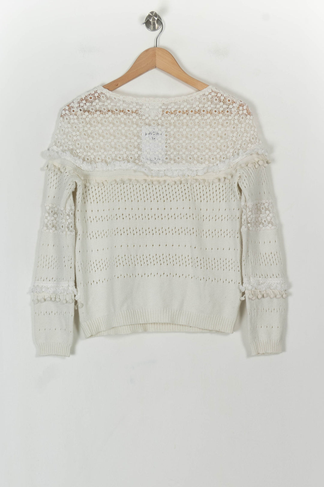 Pull Blanc - Taille S/36 de la marque Sézane | PARAD119349 - Vendu par Paradigme - Image 5