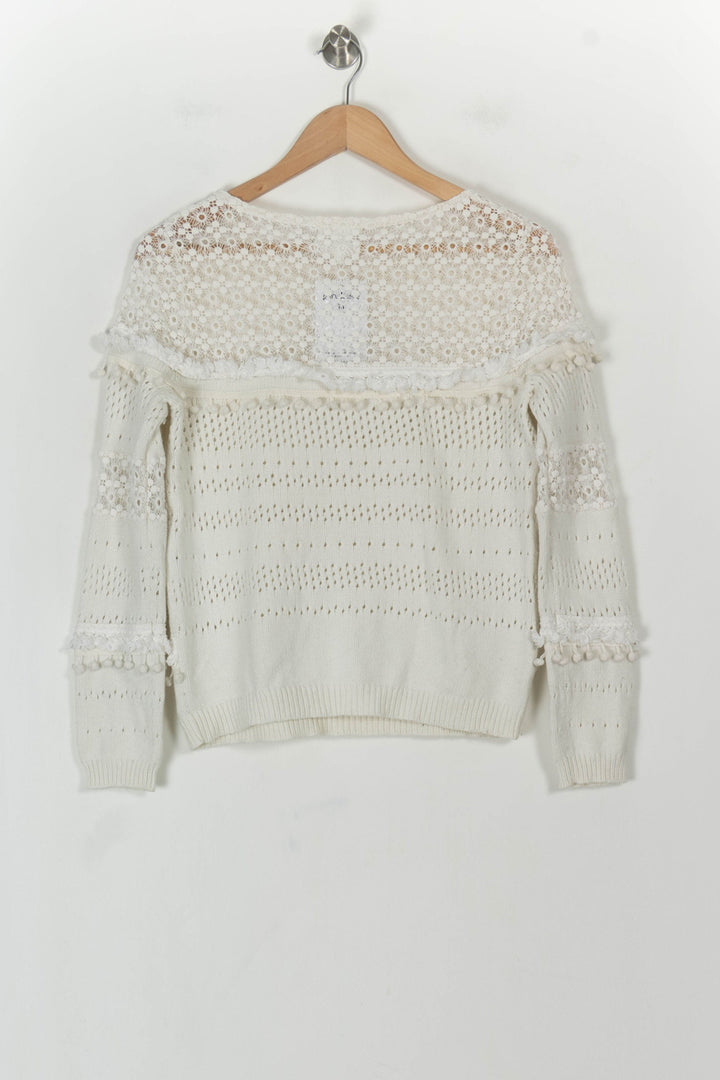 Pull Blanc - Taille S/36 de la marque Sézane | PARAD119349 - Vendu par Paradigme - Image 5