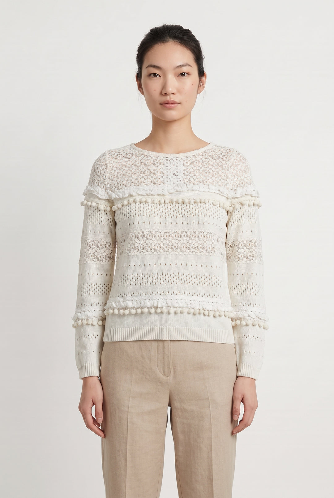Pull Blanc - Taille S/36 de la marque Sézane | PARAD119349 - Vendu par Paradigme - Image 1