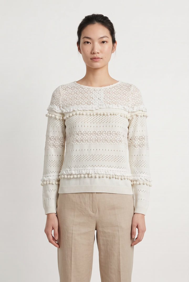 Pull Blanc - Taille S/36 de la marque Sézane | PARAD119349 - Vendu par Paradigme - Image 1