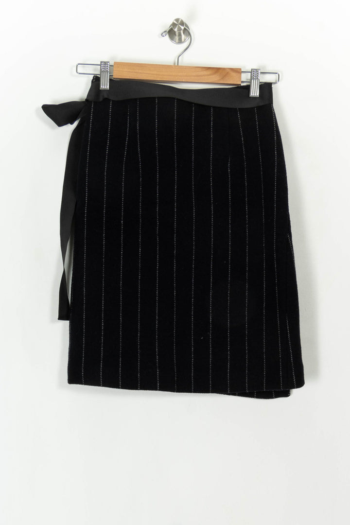 Jupe Portefeuille Noire - Taille M/38 de la marque Maje | PARAD119354 - Vendu par Paradigme - Image 5