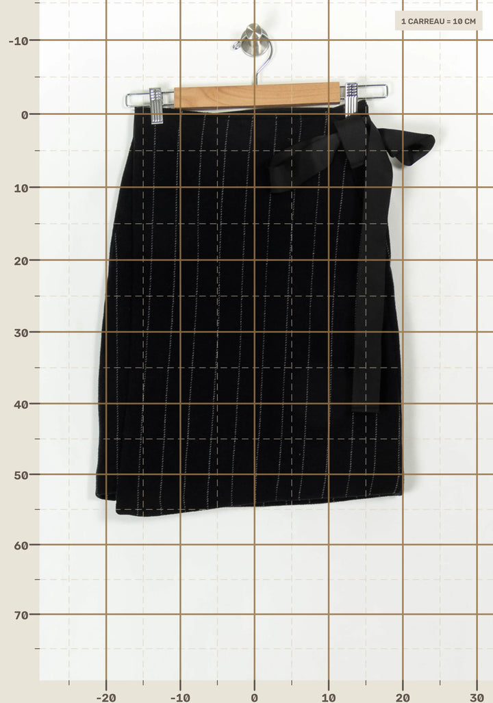 Jupe Portefeuille Noire - Taille M/38 de la marque Maje | PARAD119354 - Vendu par Paradigme - Image 4