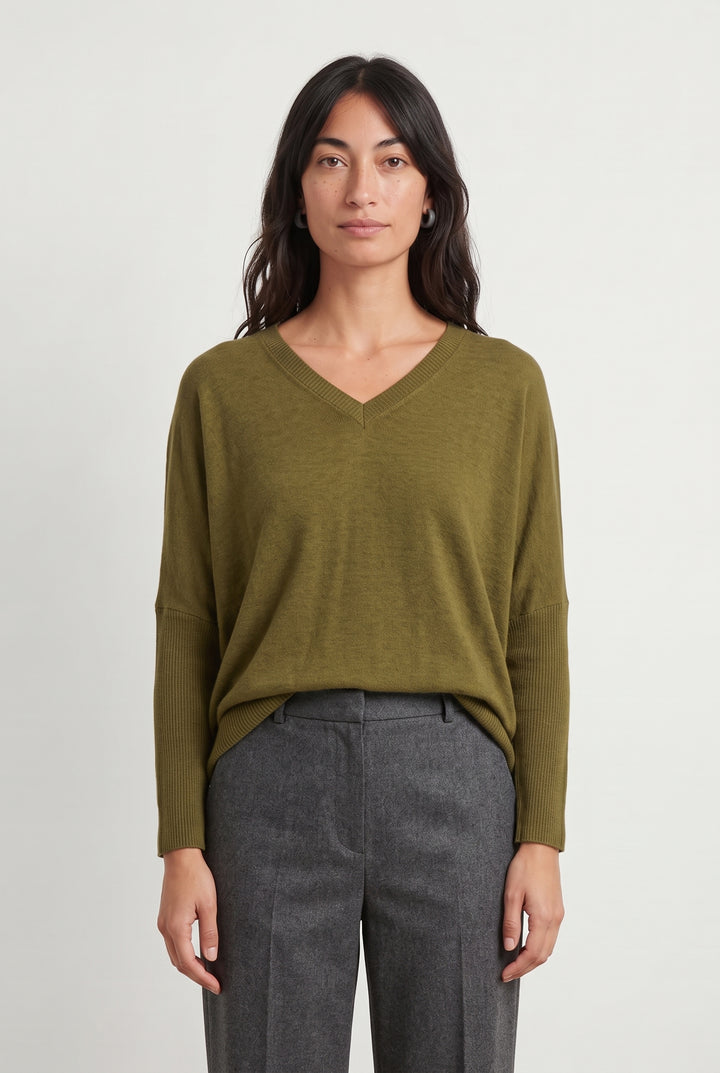 Pull Vert - Taille S/36 de la marque Indies | PARAD119363 - Vendu par Paradigme - Image 1