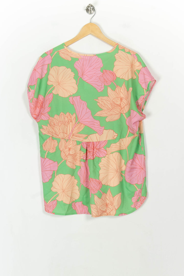 Blouse Verte et Rose - Taille XXL/44 de la marque Indies | PARAD119365 - Vendu par Paradigme - Image 5