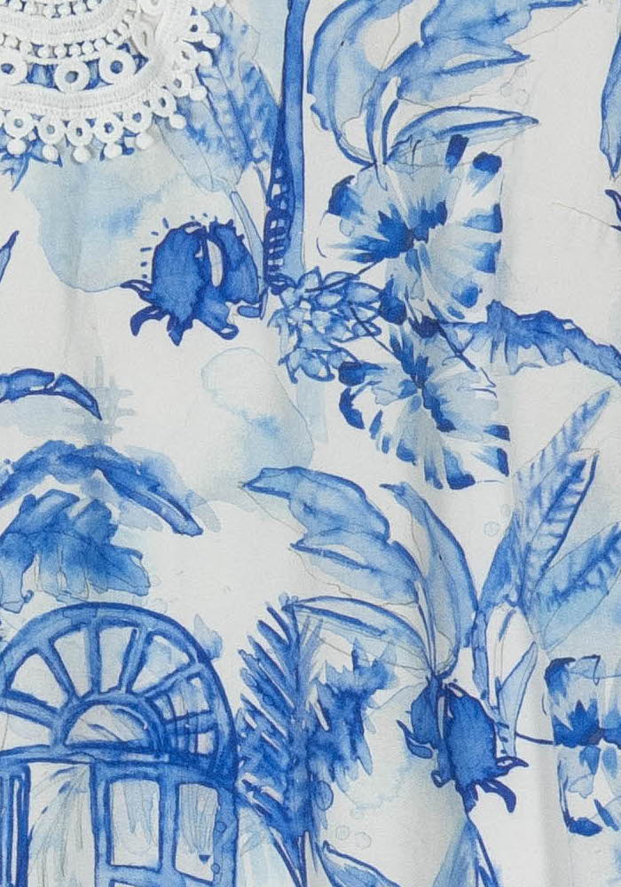 Blouse Bleue et Blanche - Taille XXL/44 de la marque Indies | PARAD119366 - Vendu par Paradigme - Image 3