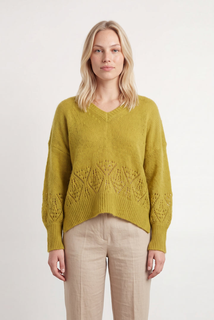 Pull Jaune - Taille L/40 de la marque Bleu Blanc Rouge | PARAD119369 - Vendu par Paradigme - Image 1