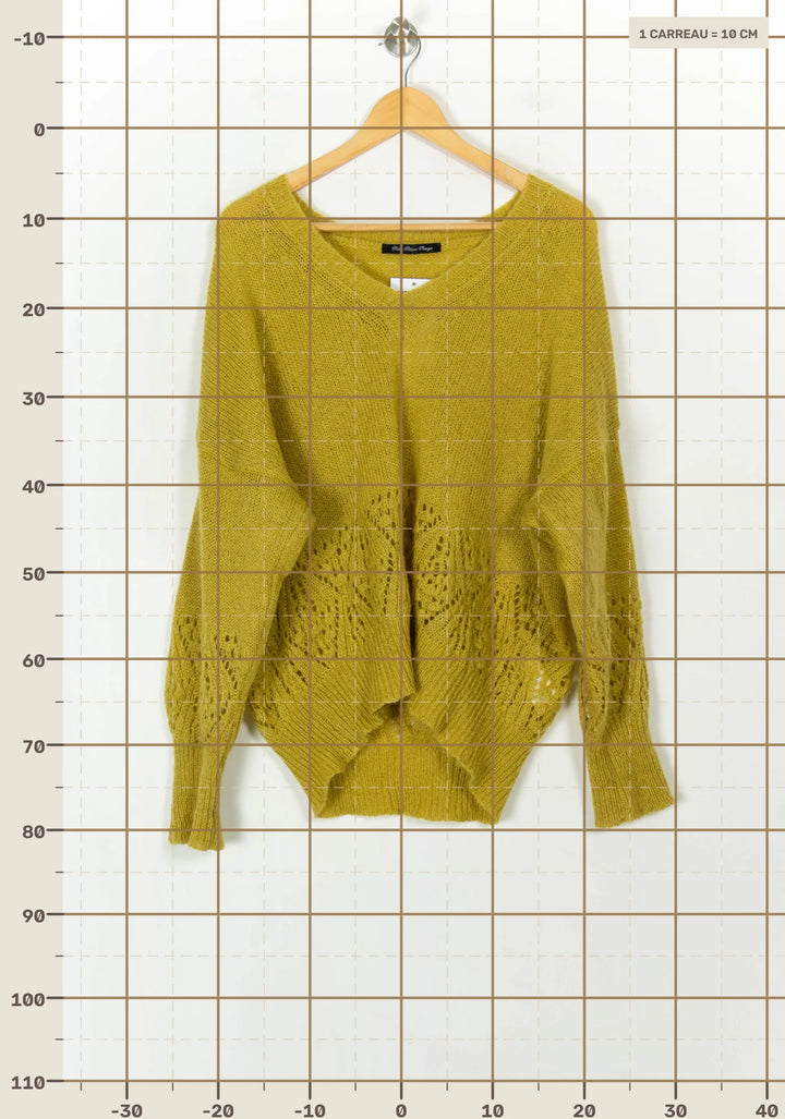 Pull Jaune - Taille L/40 de la marque Bleu Blanc Rouge | PARAD119369 - Vendu par Paradigme - Image 4