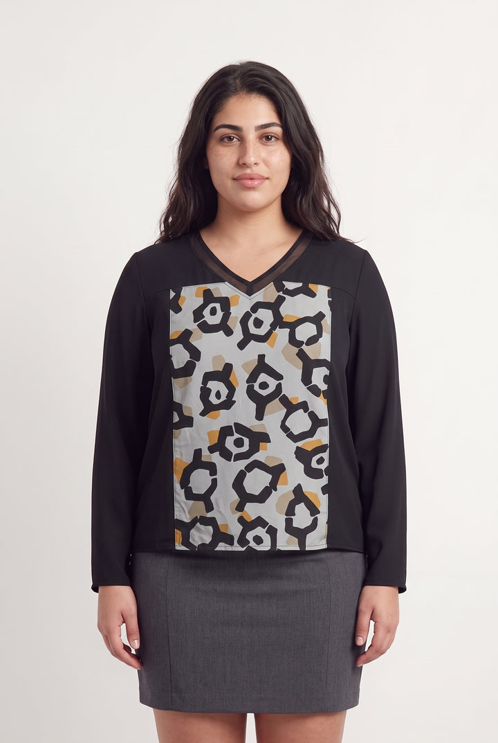Blouse Noire et Blanche - Taille XXL/44 de la marque Bleu Blanc Rouge | PARAD119372 - Vendu par Paradigme - Image 1