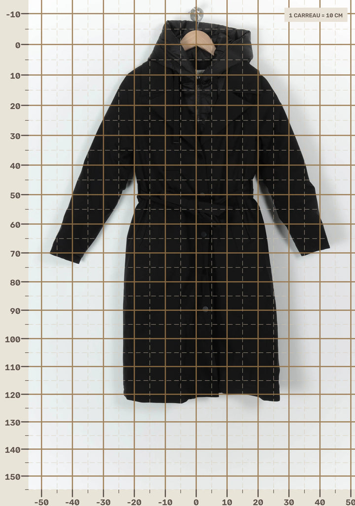 Manteau Noir - Taille S/36 de la marque Indies | PARAD119374 - Vendu par Paradigme - Image 4