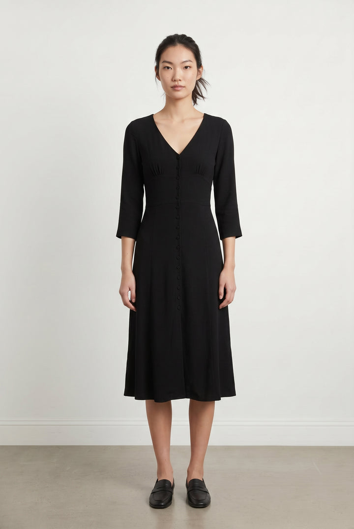 Robe Longue Noire - Taille M/38 de la marque Sézane | PARAD119379 - Vendu par Paradigme - Image 1
