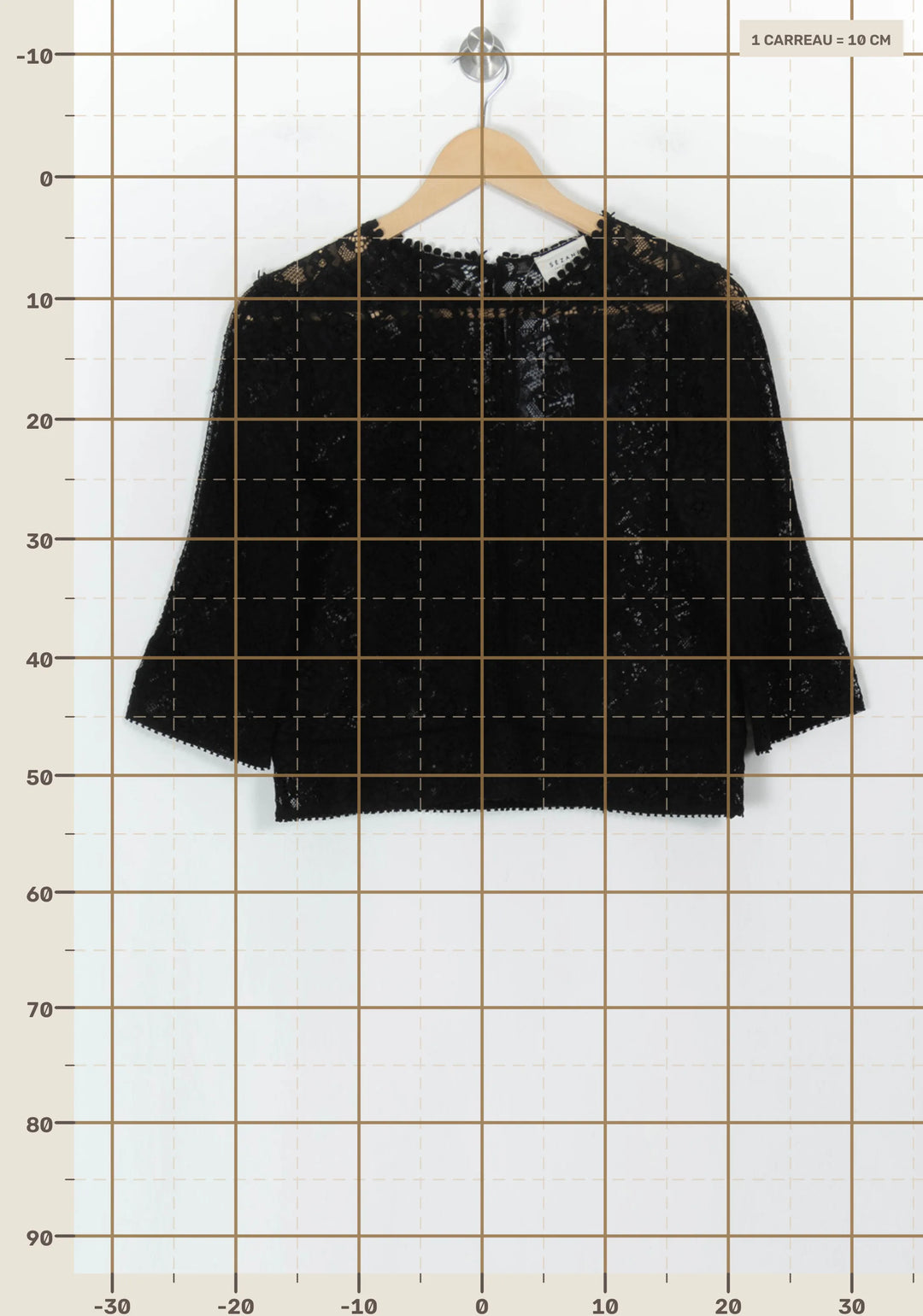 Blouse Noire - Taille M/38 de la marque Sézane | PARAD119380 - Vendu par Paradigme - Image 4