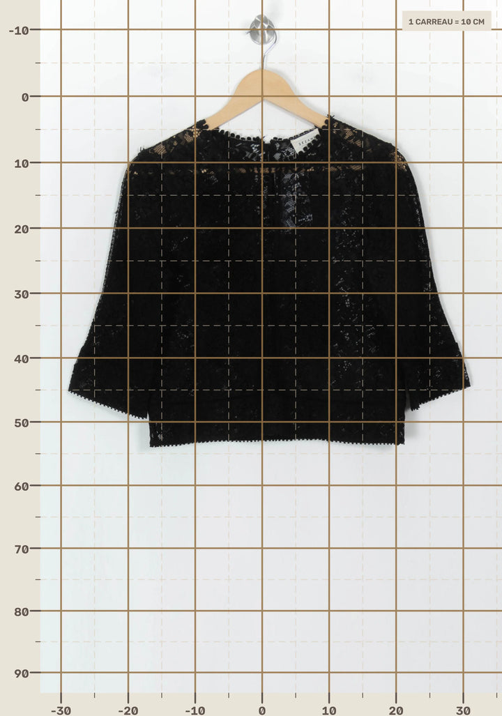 Blouse Noire - Taille M/38 de la marque Sézane | PARAD119380 - Vendu par Paradigme - Image 4