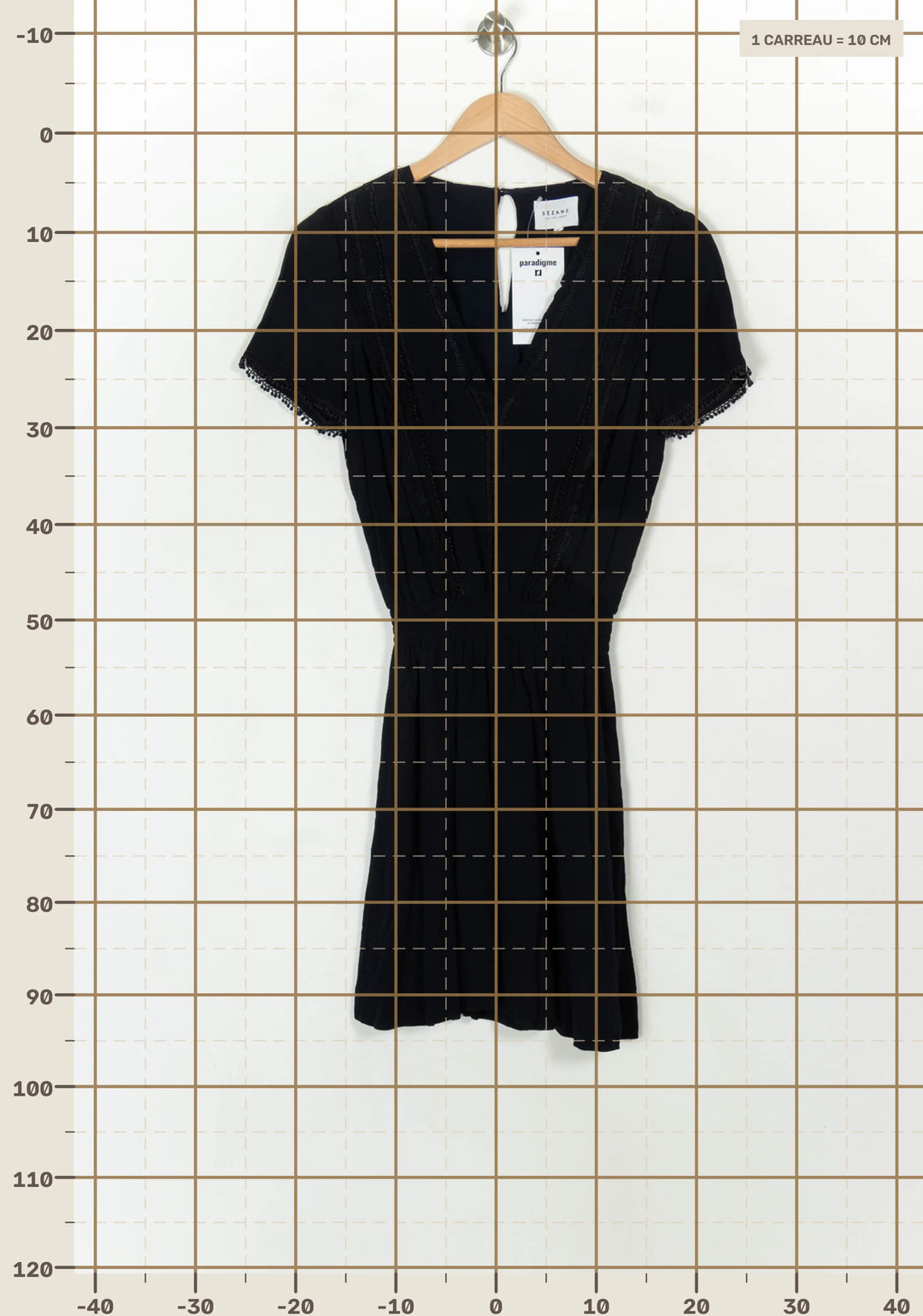 Robe Courte Bleue - Taille M/38 de la marque Sézane | PARAD119381 - Vendu par Paradigme - Image 4