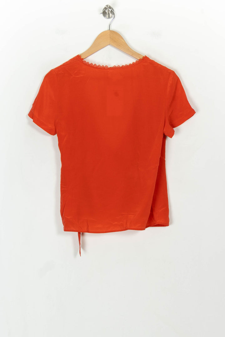 Blouse Portefeuille Orange - Taille M/38 de la marque Sézane | PARAD119390 - Vendu par Paradigme - Image 5
