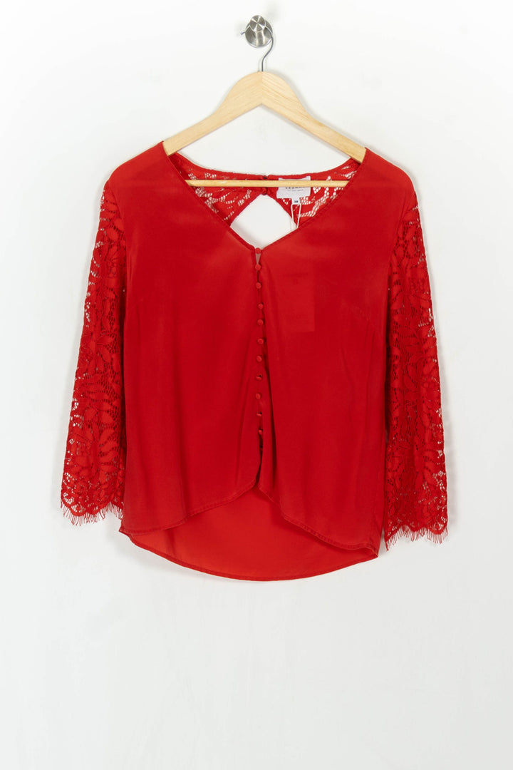 Blouse Rouge - Taille M/38 de la marque Sézane | PARAD119393 - Vendu par Paradigme - Image 2