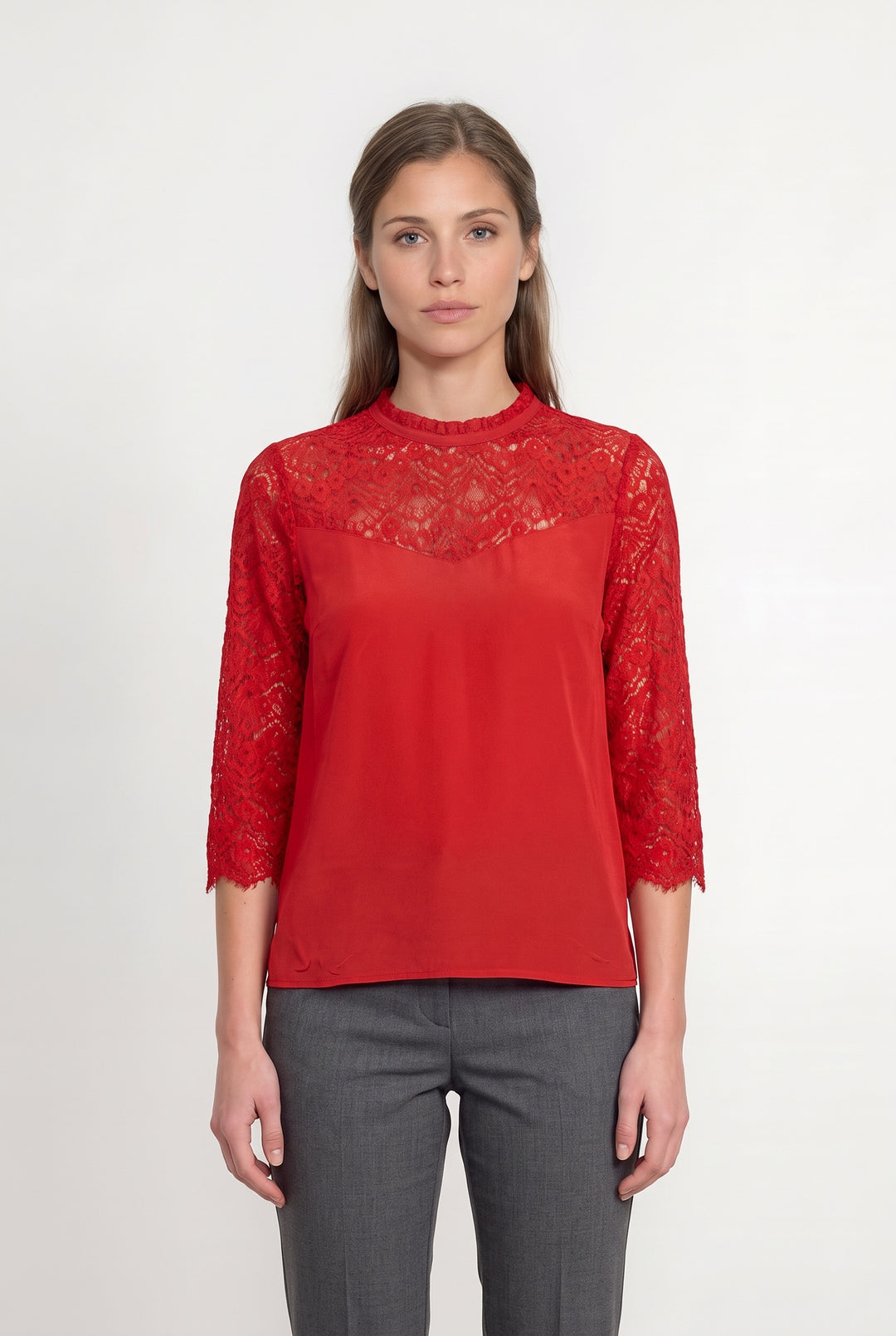 Blouse Rouge - Taille M/38 de la marque Sézane | PARAD119394 - Vendu par Paradigme - Image 1