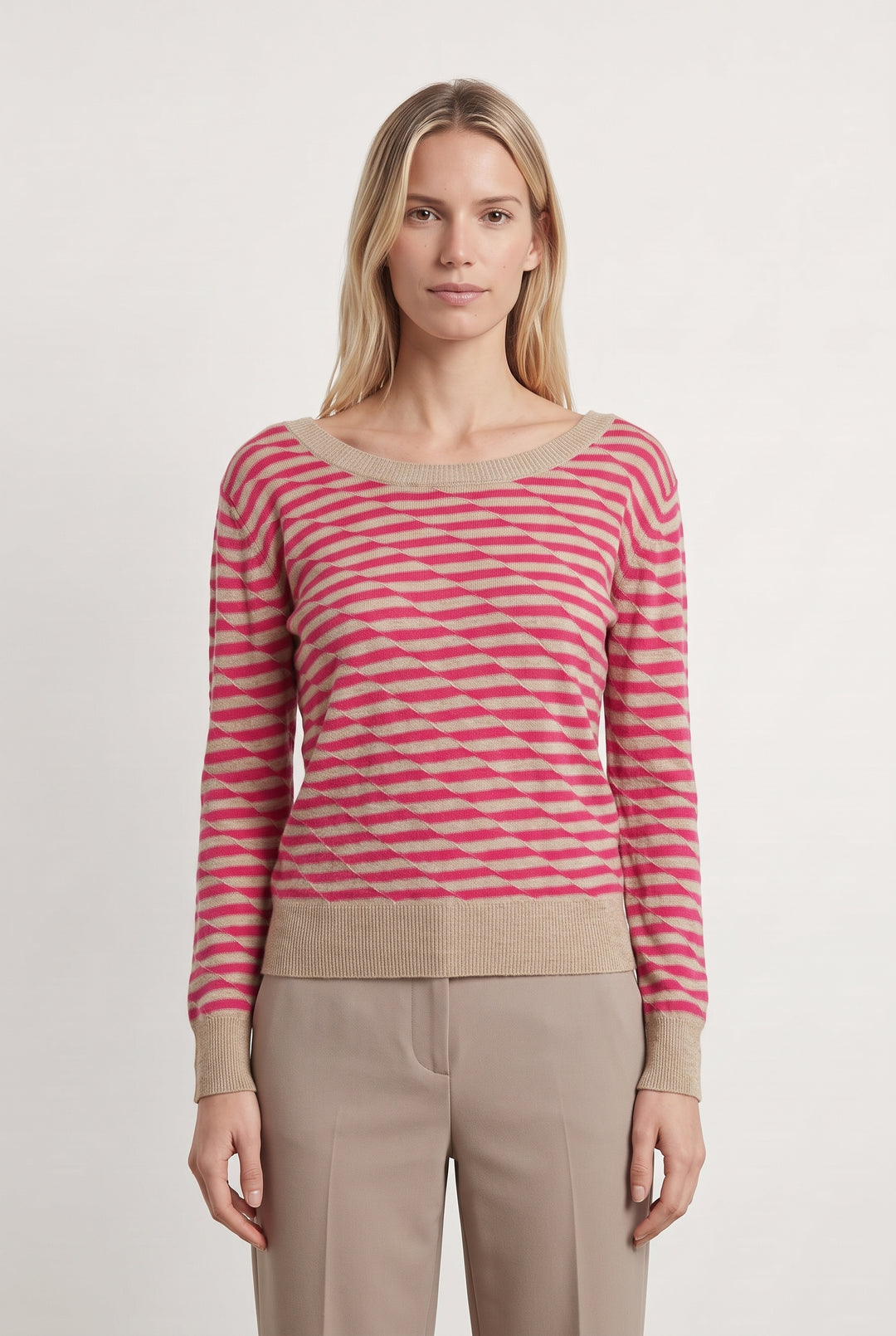 Pull Beige et Rose - Taille S/36 de la marque Kookai | PARAD119395 - Vendu par Paradigme - Image 1