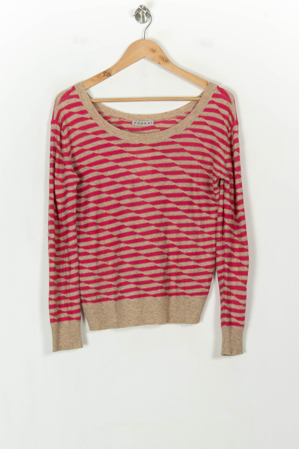 Pull Beige et Rose - Taille S/36 de la marque Kookai | PARAD119395 - Vendu par Paradigme - Image 2