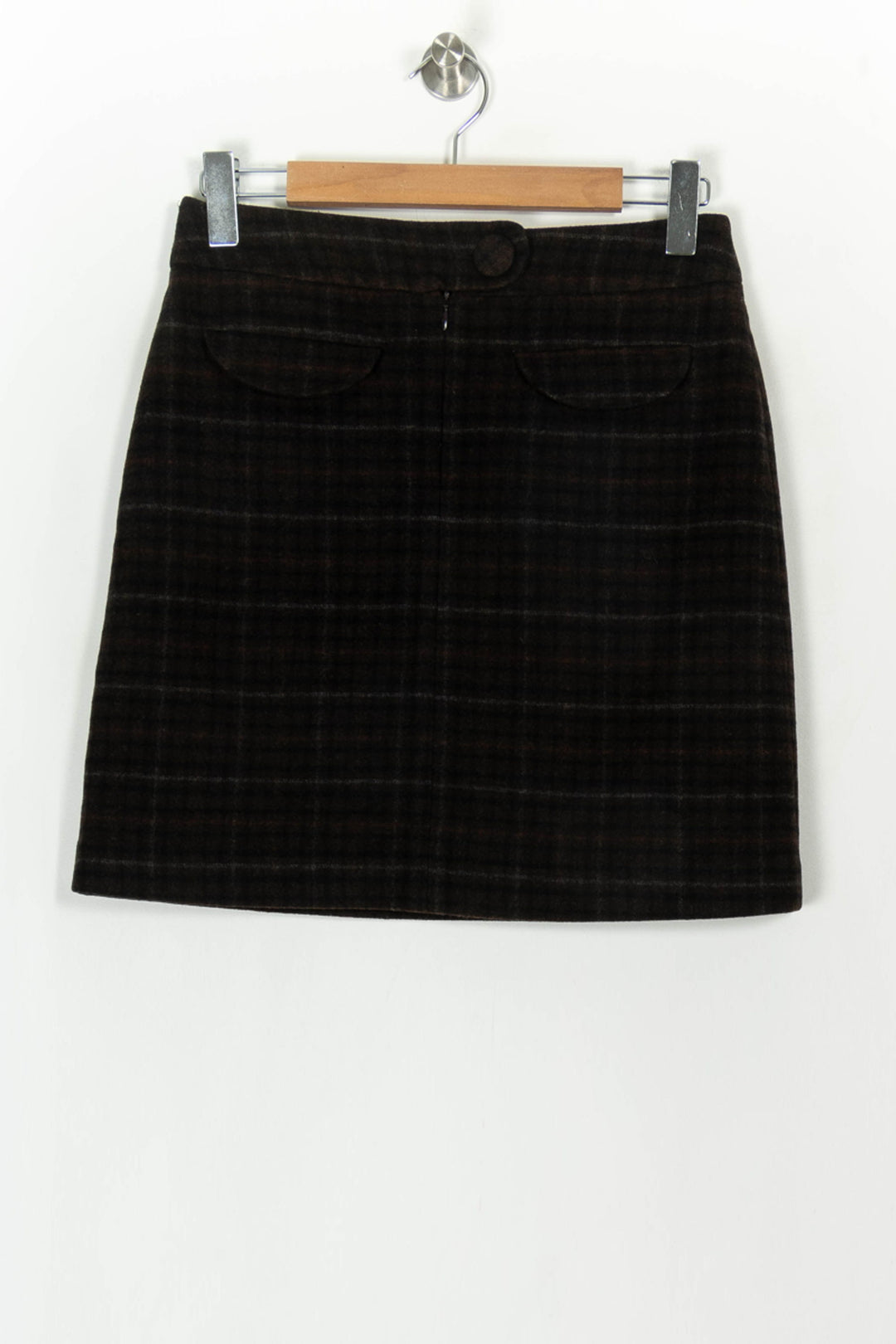 Jupe Courte Noire et Marron - Taille M/38 de la marque Tara Jarmon | PARAD119397 - Vendu par Paradigme - Image 5