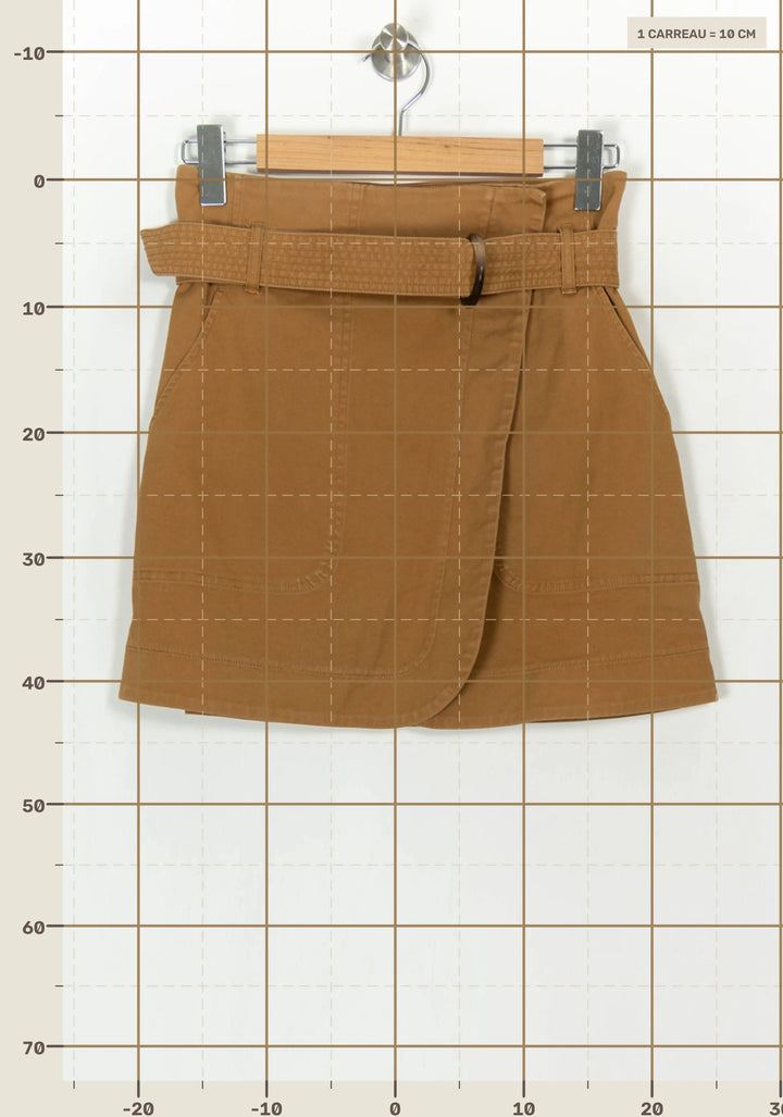 Jupe Ceinturée Beige - Taille M/38 de la marque Sézane | PARAD119398 - Vendu par Paradigme - Image 4