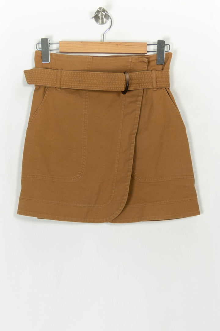 Jupe Ceinturée Beige - Taille M/38 de la marque Sézane | PARAD119398 - Vendu par Paradigme - Image 2