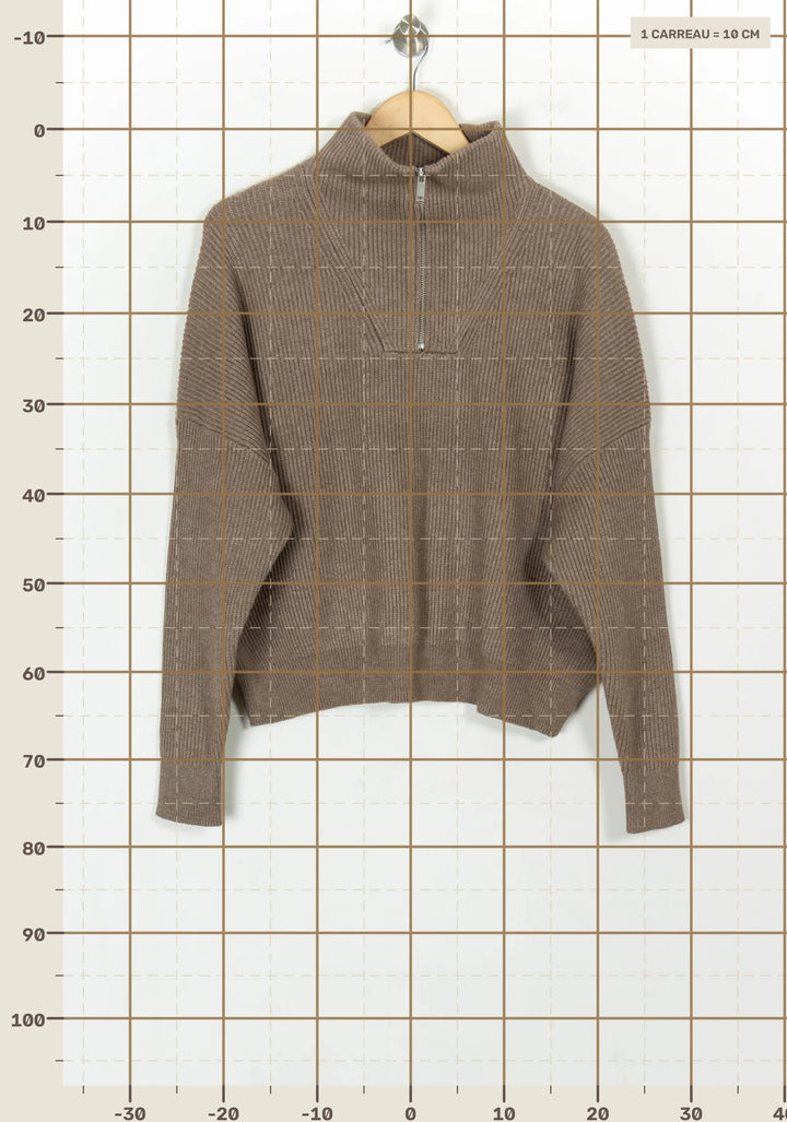 Pull Beige - Taille XS/34 de la marque IKKS | PARAD119408 - Vendu par Paradigme - Image 4
