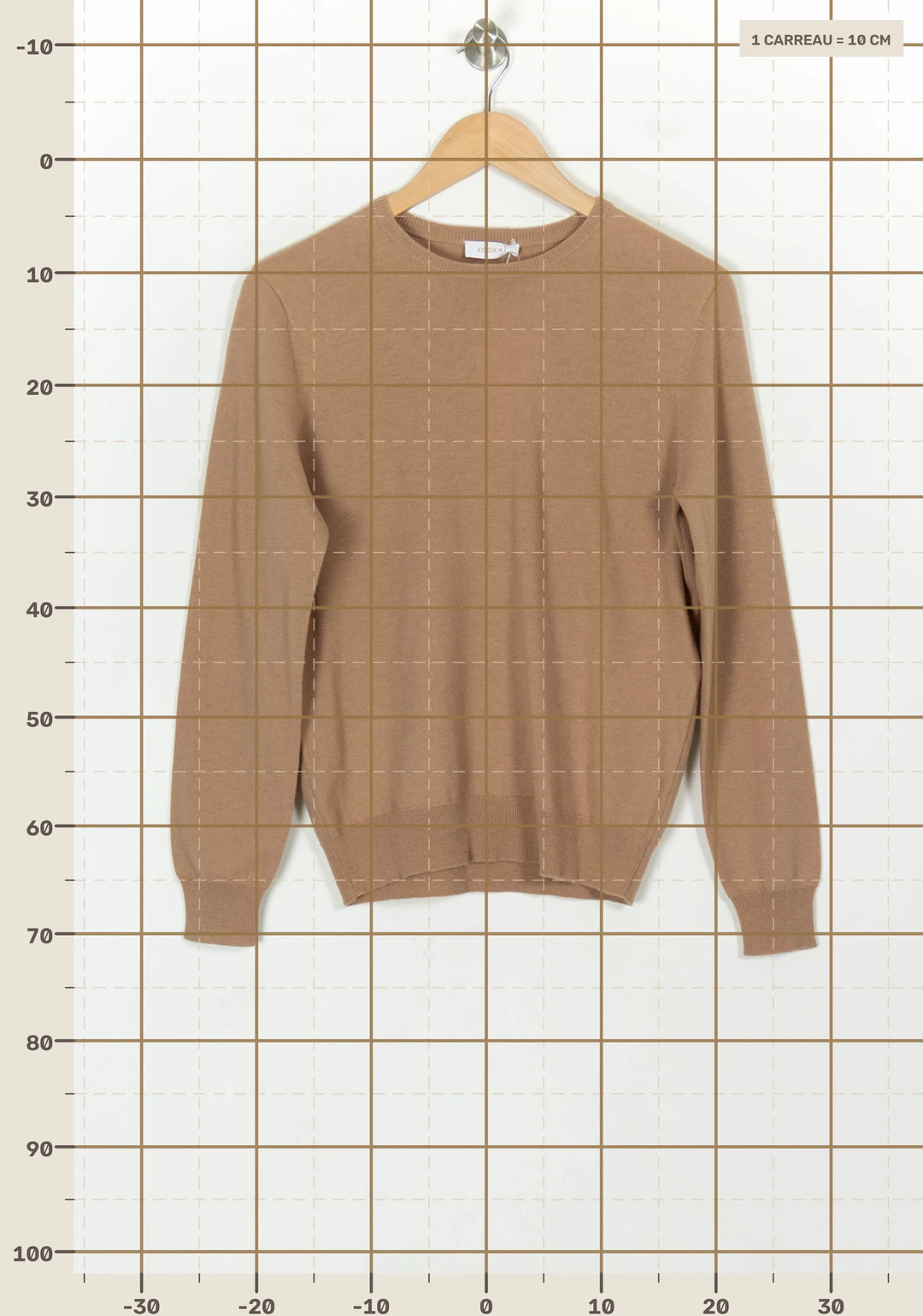 Pull Beige - Taille XS/34 de la marque Kookai | PARAD119409 - Vendu par Paradigme - Image 4